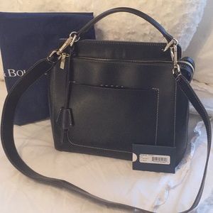 Dooney and bourke black leather satchel